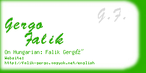 gergo falik business card